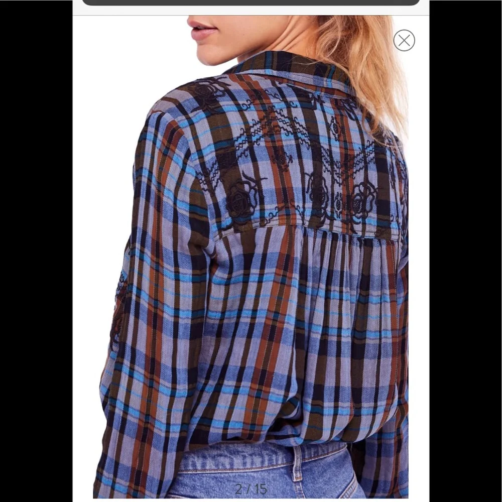 Free people magical embroidered‎ top
